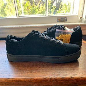Perry Ellis Portfolio Leather Sneakers- Black Size 11.5 Men's - New In Box